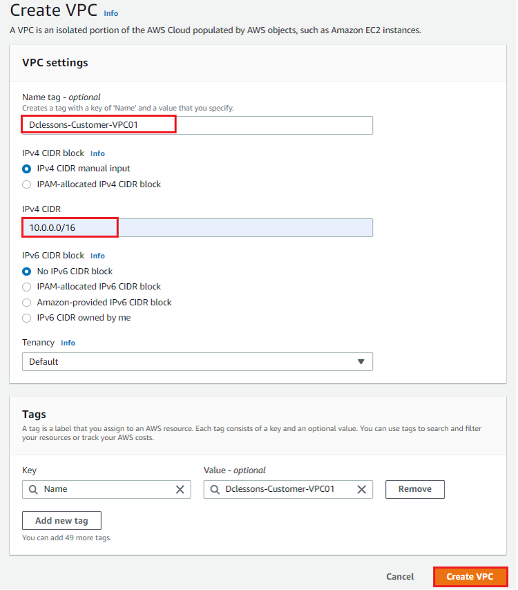 LAB Configure End to End VPC Endpoint Service DCLessons